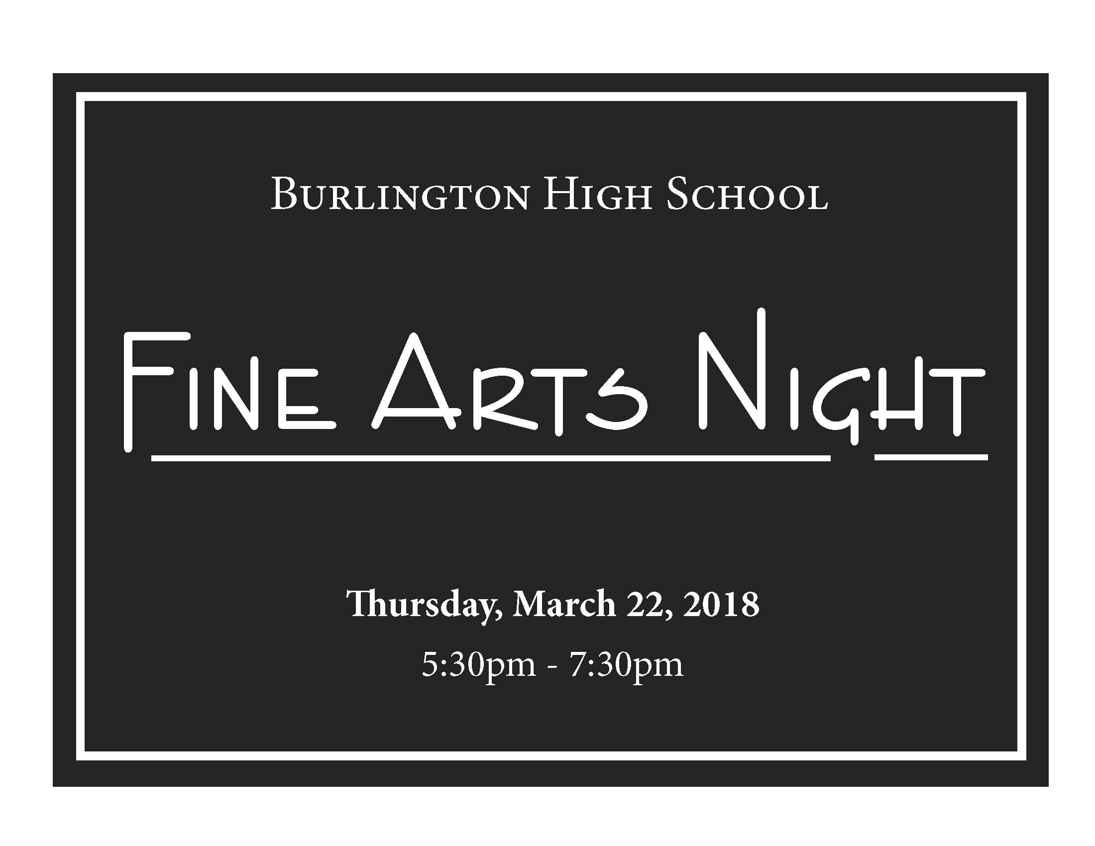 Fine Arts Night Ad Fine Arts Night Ad