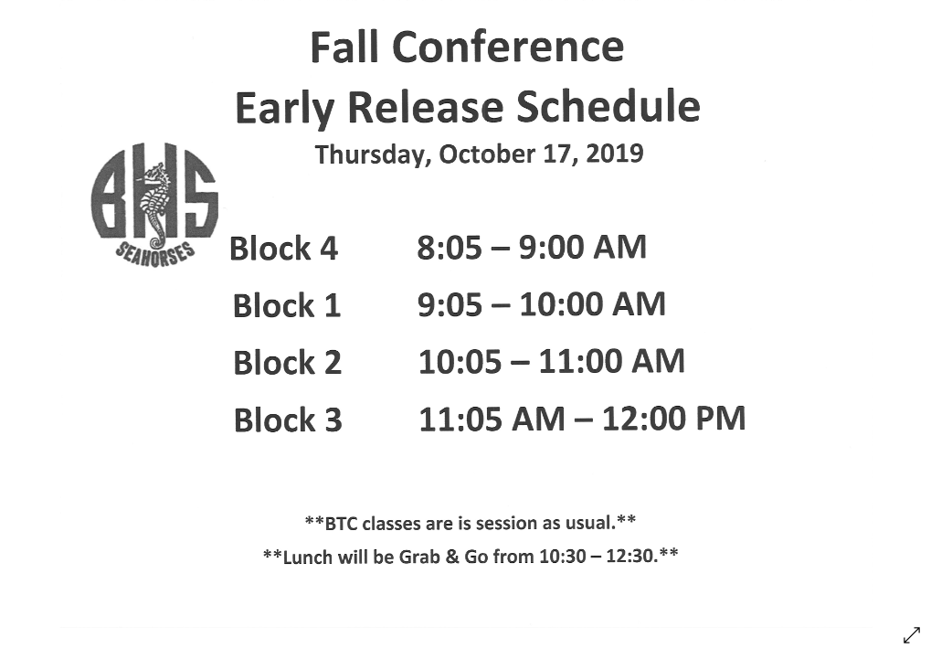 fall conference early realease schedule fall conference early realease schedule