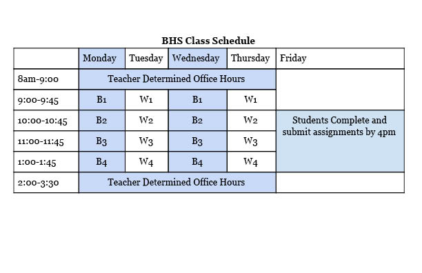 BHS-Scchedule-April-2020