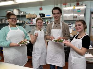 BTC Culinary Students with plates