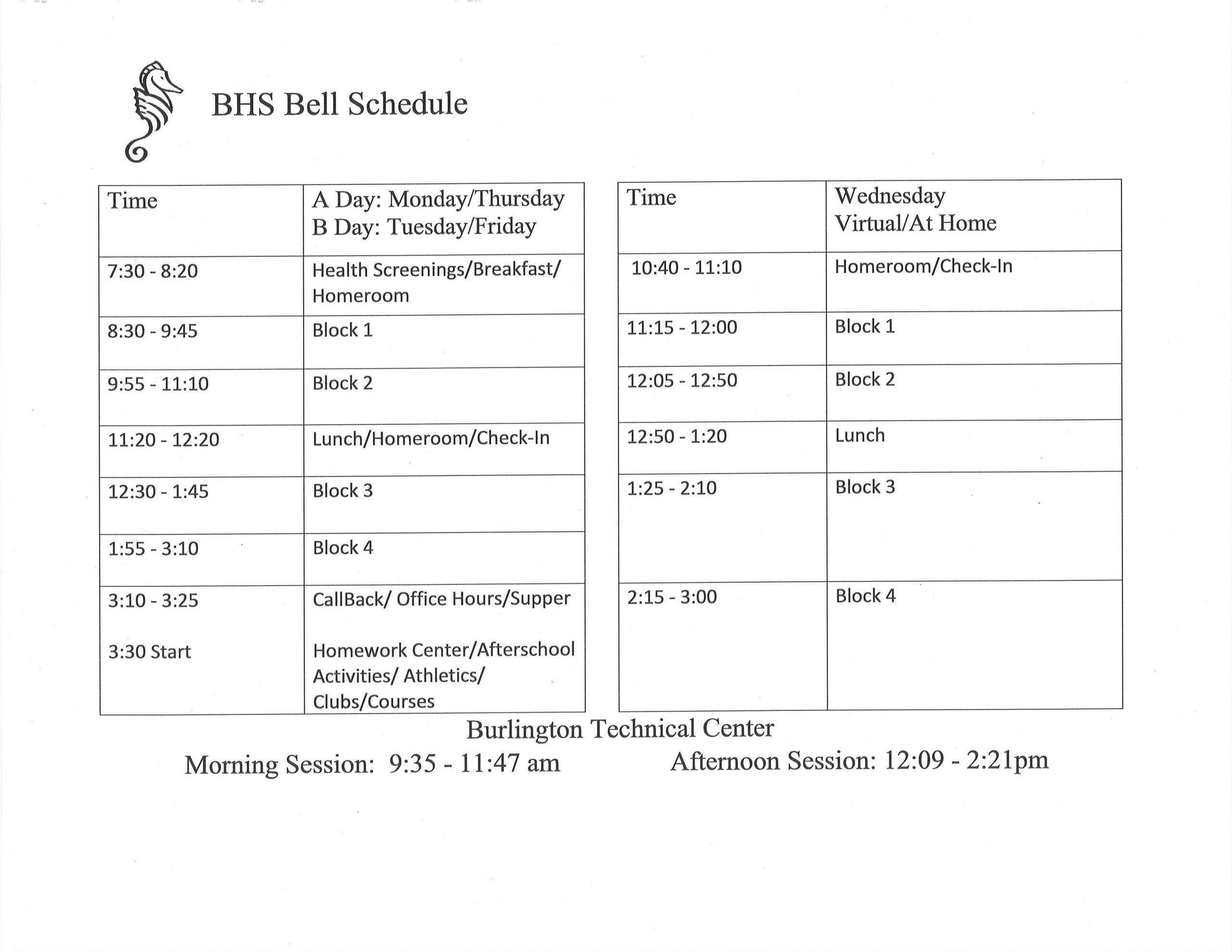 bell schedule 2020 bell schedule 2020