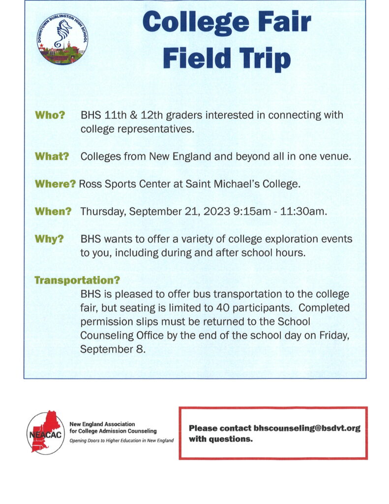 College Fair Field Trip