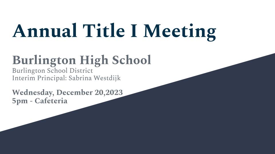 BHS Title I Meeting 23-24SY - December 2023