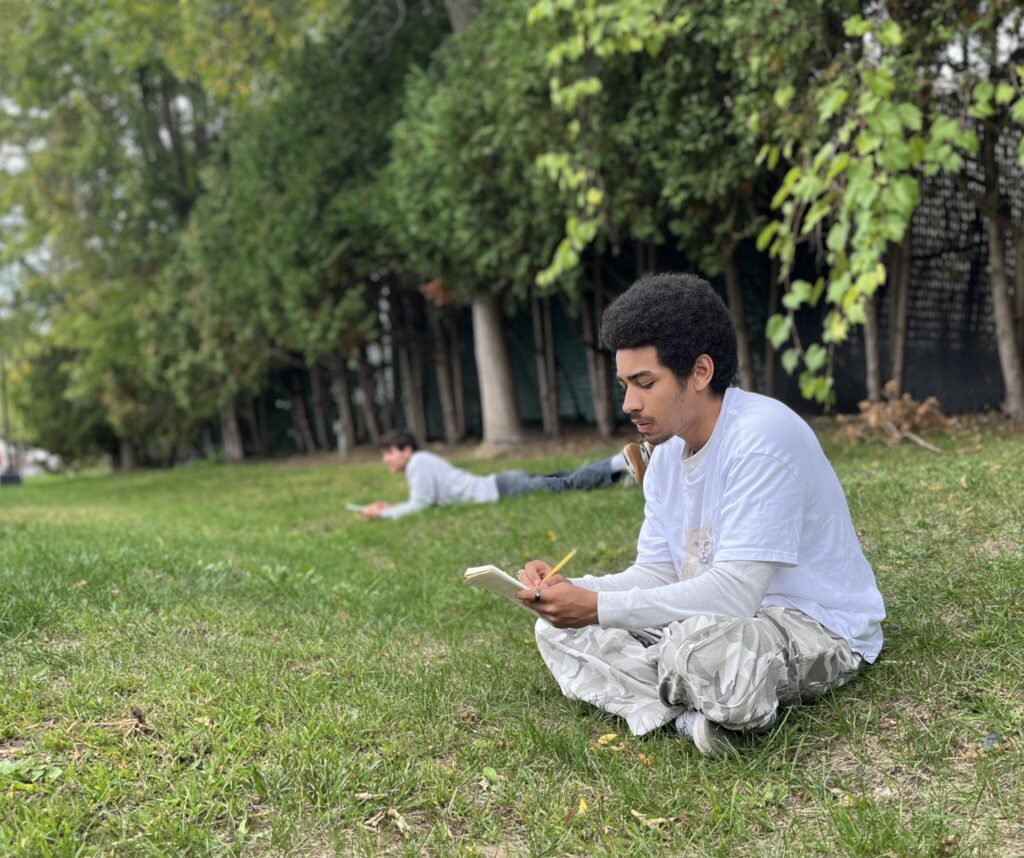 student nature journaling