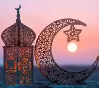 2026.03.20 image of moon with star and lantern at dusk